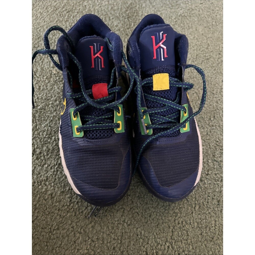 Nike Kyrie Irving Flytrap Dark Blue/ Green Basketball Shoes US Size 3.5 Youth